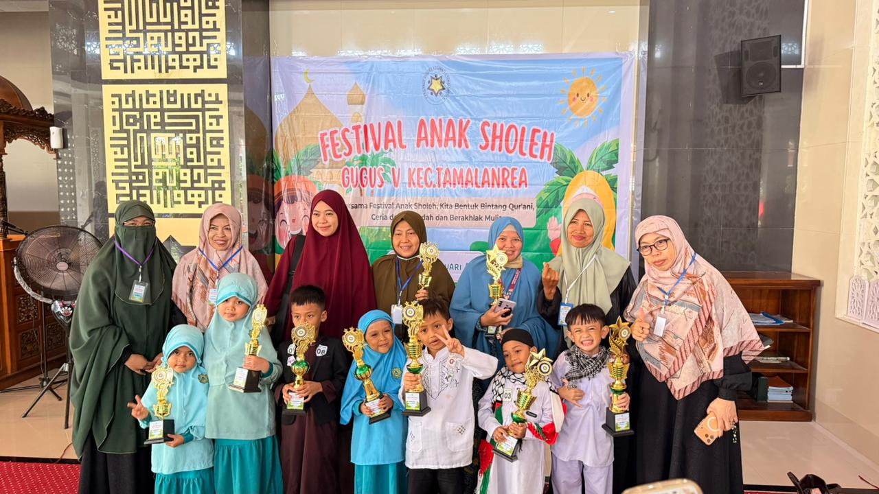 TK Wahdah Islamic School 03 Makassar Borong 6 Piala pada Festival Anak Sholeh Kec. Tamalanrea